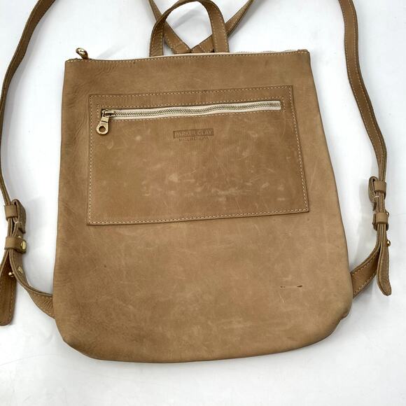 Parker Clay miramar Light Tan Leather Backpack main image 7